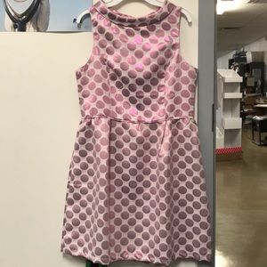 Girls Nautical sleeveless pink polka dot dress